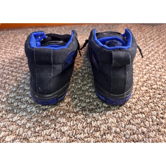Boys Black w/blue Chuck Taylor shoes. Size 3 - Picture 2 of 5